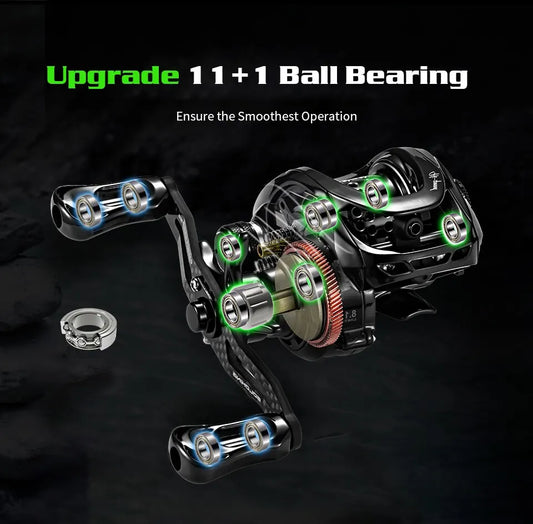 Baitcasting Angelrolle BMC100 – BFS 8,1:1 Übersetzung